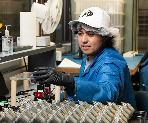 a technician working at Metron