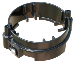 A Metron adapter ring for connecting a Prism register to a third-party meter