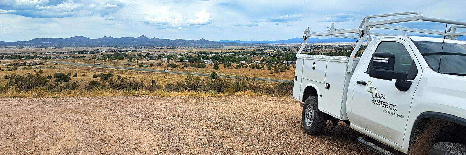 Abra Water truck in a location overlooking Paulden, AZ
